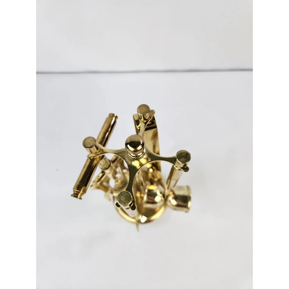 Vintage 5pc Brass Plated Bar Tool Set Stand Wine Opener Key Jigger Corkscrew MCM